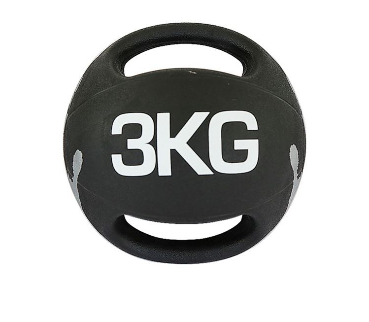 Rubber Medicine Ball With Handle 3Kg - Click Image to Close